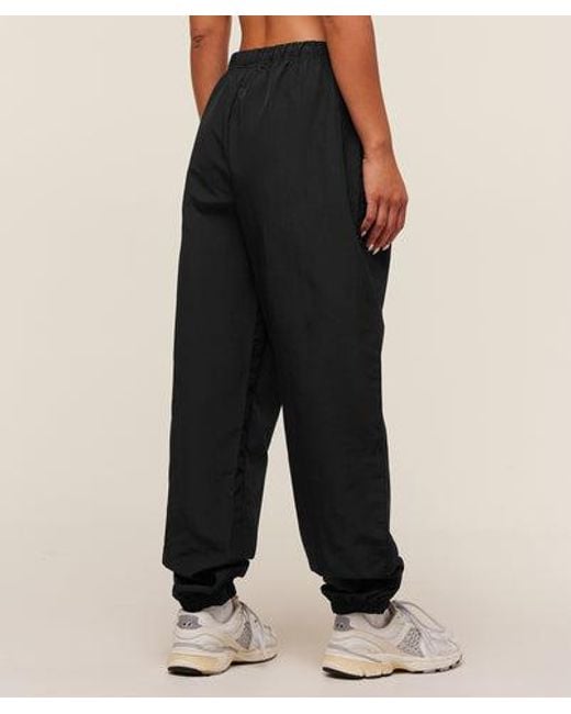 GYMSHARK Black Woven Track Pants