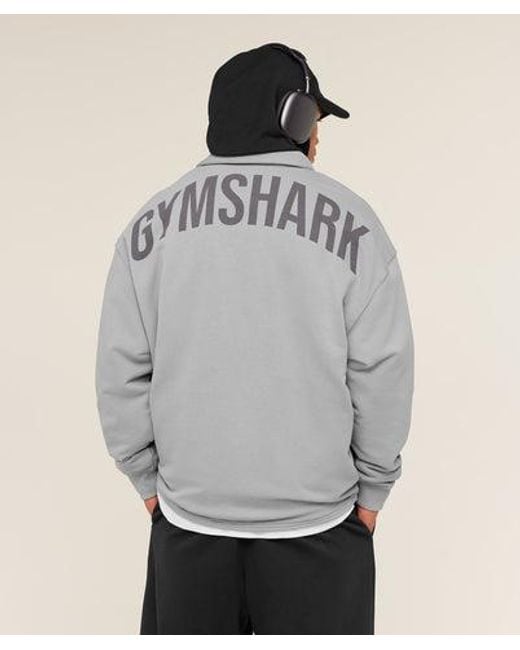 GYMSHARK Gray Power Coach Jacket for men