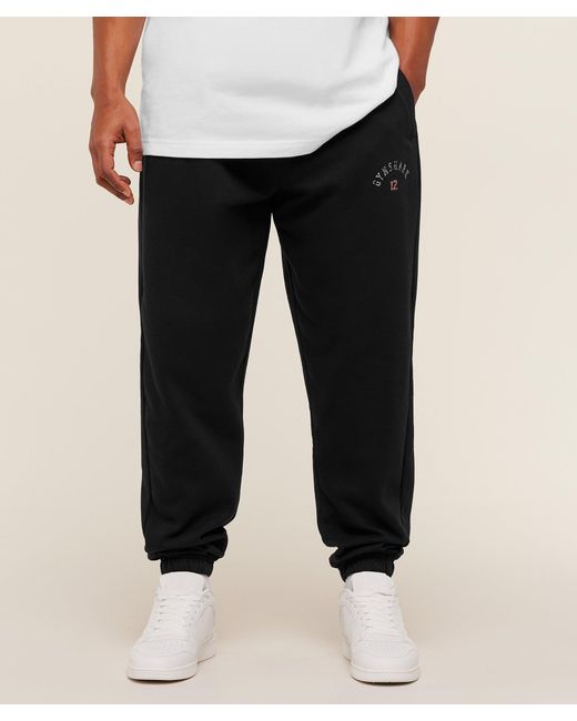 GYMSHARK Black 12 Graphic Joggers for men