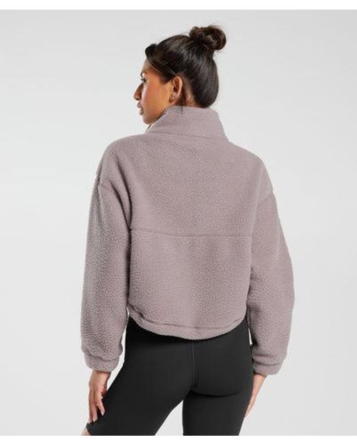 GYMSHARK Gray Elevate Fleece Midi Jacket