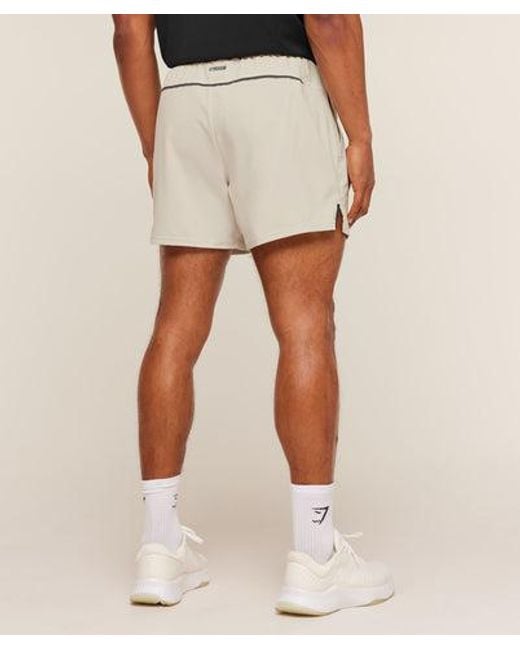 GYMSHARK Natural Arrival Contrast Shorts for men