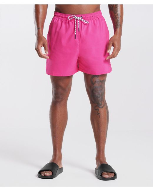 GYMSHARK Pink 5" Swim Shorts for men