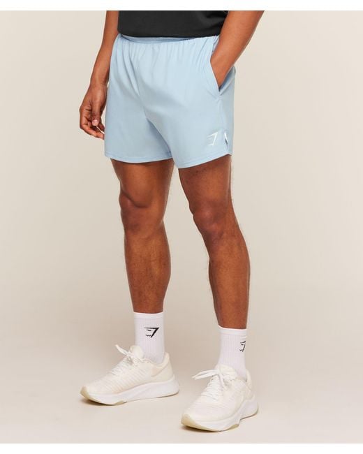 GYMSHARK Blue Arrival Contrast Shorts for men