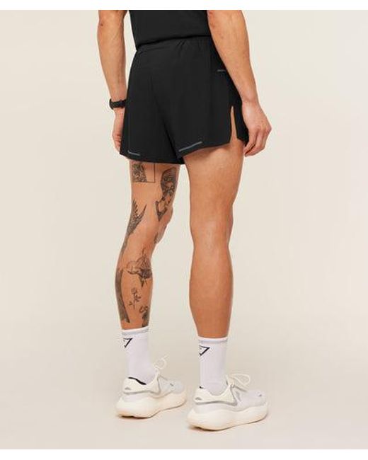 GYMSHARK Black Running Elite Race 5" Shorts for men