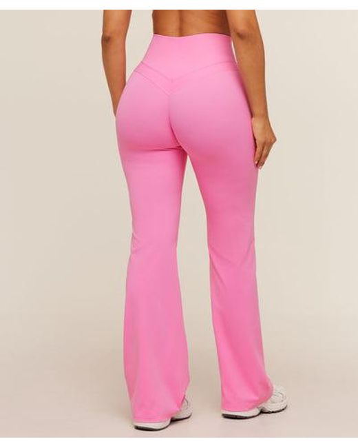 GYMSHARK Pink Whitney Short Flared Legging