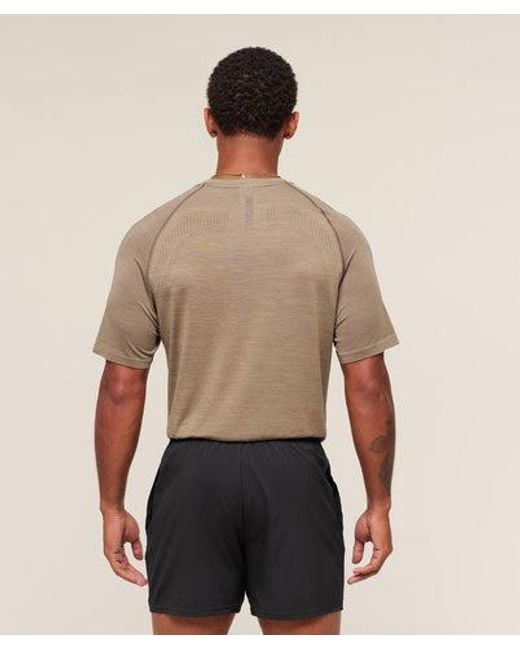 GYMSHARK Natural Versatile Seamless T-Shirt for men