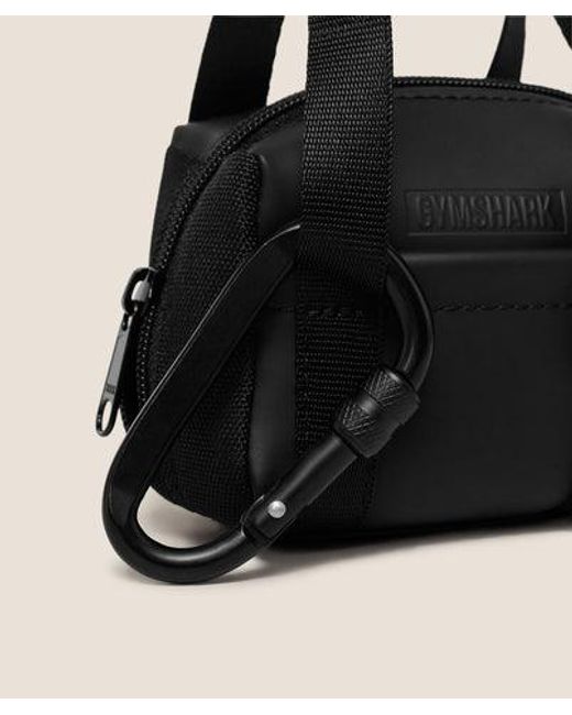 GYMSHARK Black Everyday Mini Holdall Keychain