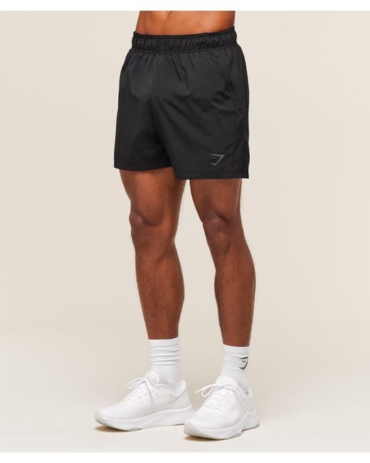 GYMSHARK Black Sport 5" Shorts for men