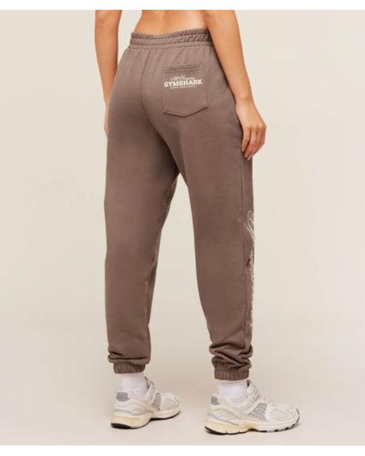 GYMSHARK Natural All Seasons Graphic Joggers