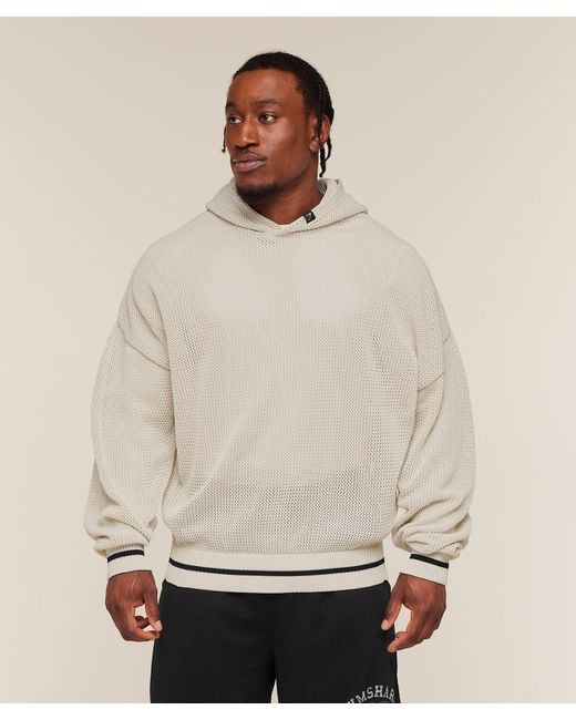 GYMSHARK Natural Collective Crochet Style Hoodie for men
