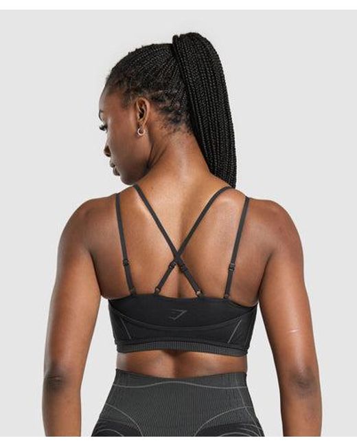 GYMSHARK Green Apex Seamless Strappy Sports Bra