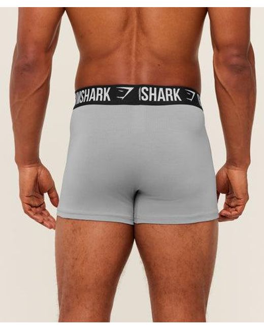 GYMSHARK Gray Boxer Brief 3Pk for men