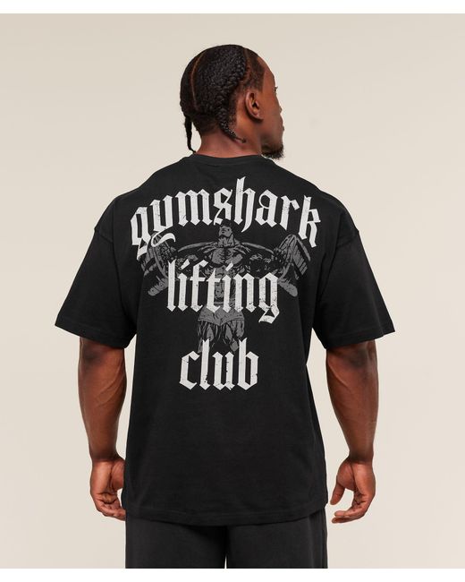 GYMSHARK Black Lifting Club T-Shirt for men