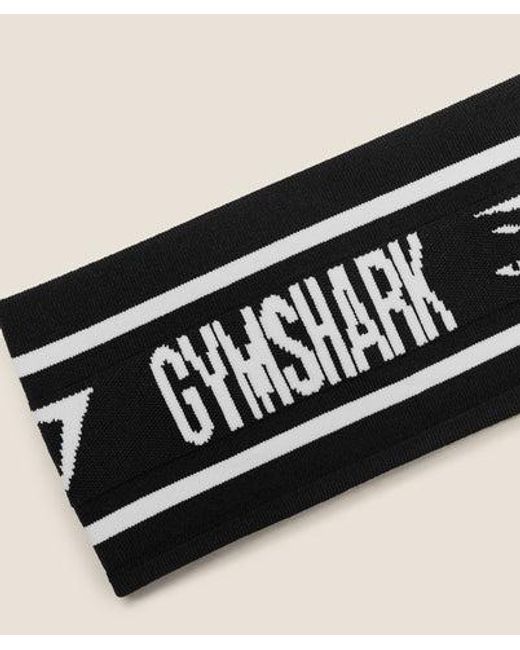 GYMSHARK Black Diffuse Logo Headband
