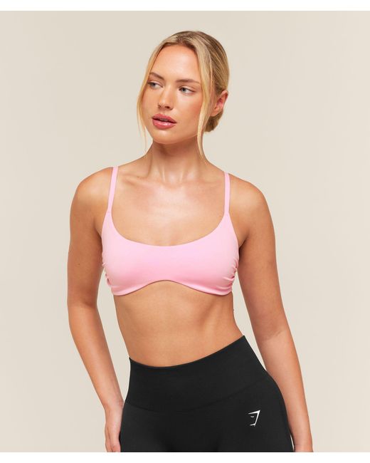 GYMSHARK Red Flutter Micro Sports Bra