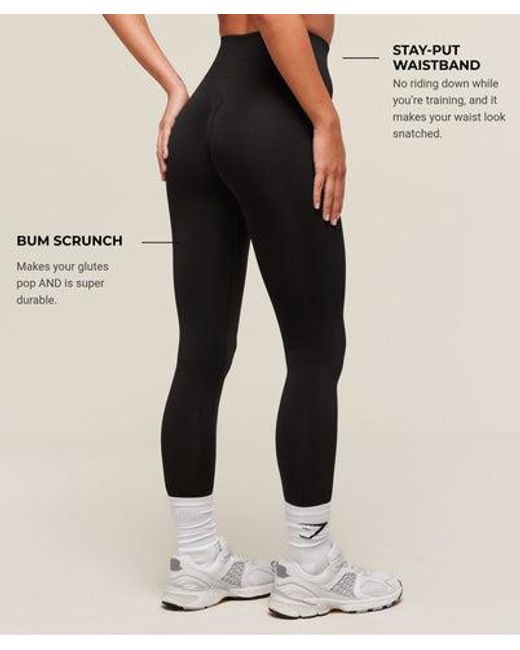 GYMSHARK Black Vital Soft Leggings