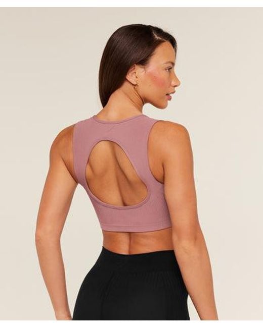 GYMSHARK Red Luxe Light Support Sports Bra