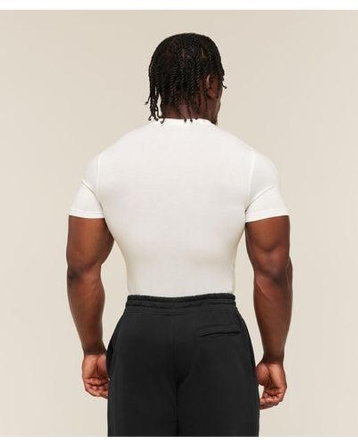 GYMSHARK White Super Soft Muscle Tee for men