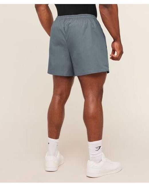 GYMSHARK Blue Pumper Shorts 5" for men