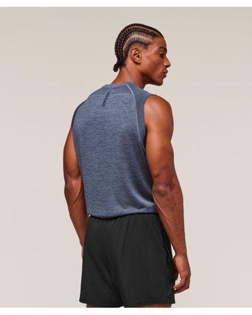 GYMSHARK Blue Versatile Seamless Tank for men