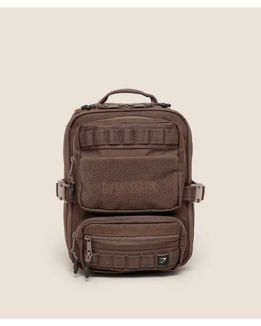 GYMSHARK Brown Mini Tactical Backpack
