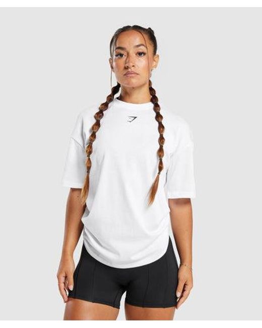 GYMSHARK White Gs Power Oversized T-Shirt