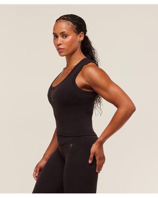 GYMSHARK Black Activate Seamless Tank
