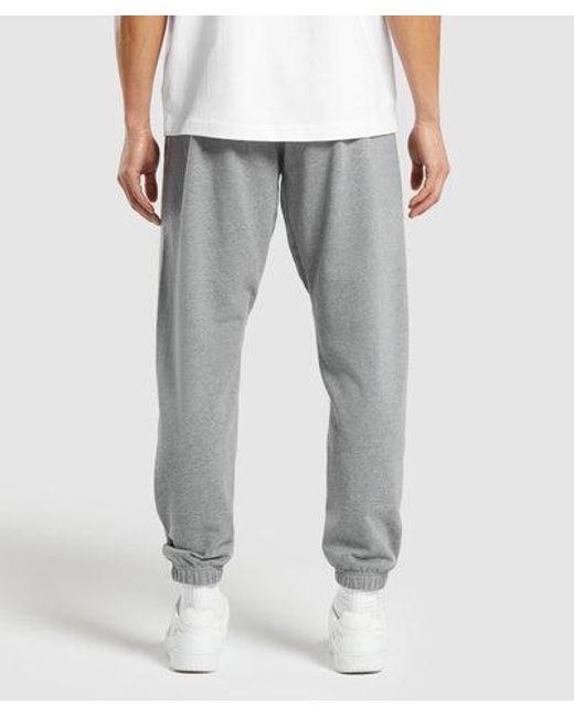 GYMSHARK Gray Essential Oversized Joggers for men