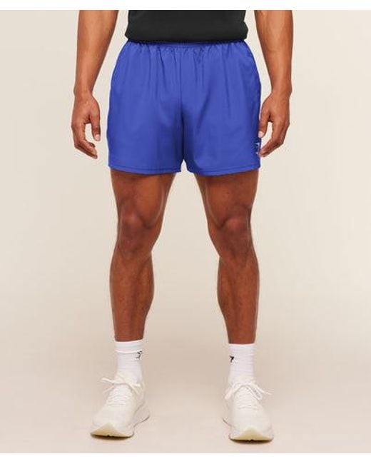 GYMSHARK Blue Arrival 5" Shorts for men