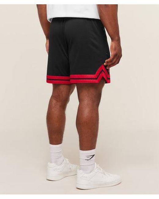 GYMSHARK Red Campus Mesh Shorts for men