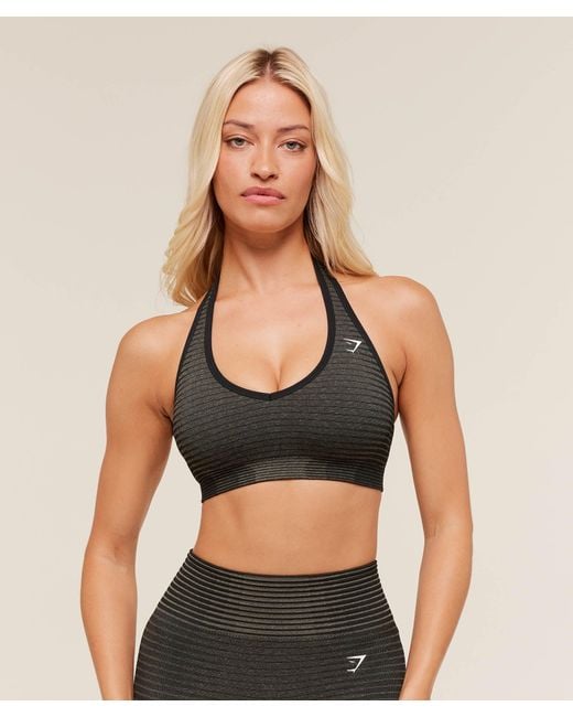 GYMSHARK Black Sport Seamless Sports Bra