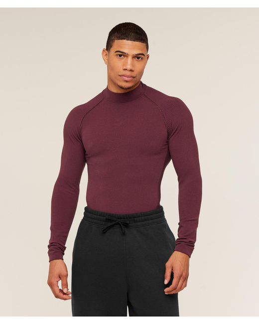 GYMSHARK Red Physique Long Sleeve T-Shirt for men