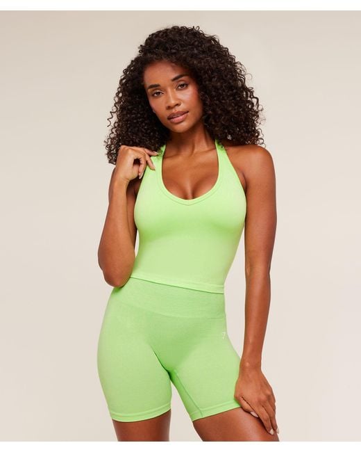 GYMSHARK Green Adapt Animal X Whitney Tank Top With Shelf