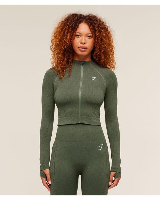 GYMSHARK Vital Warm Jacket in Green Lyst UK