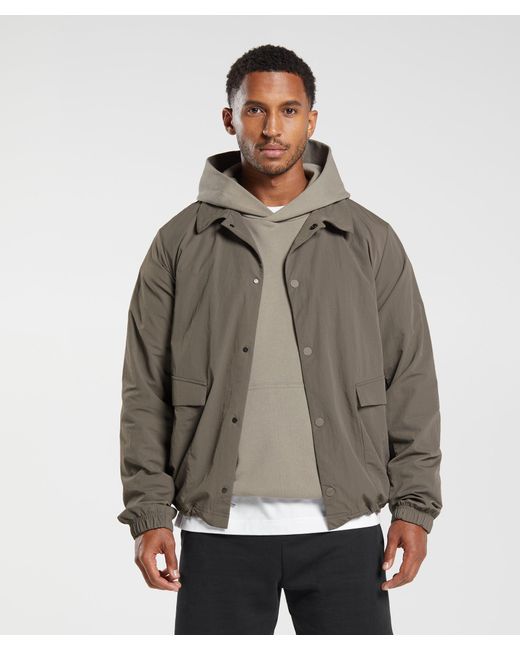 GYMSHARK Brown Rest Day Commute Jacket for men