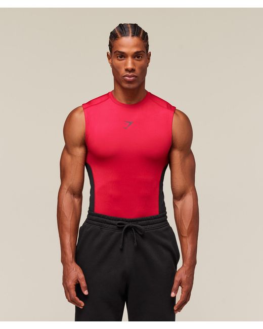 GYMSHARK Red Element Tank for men