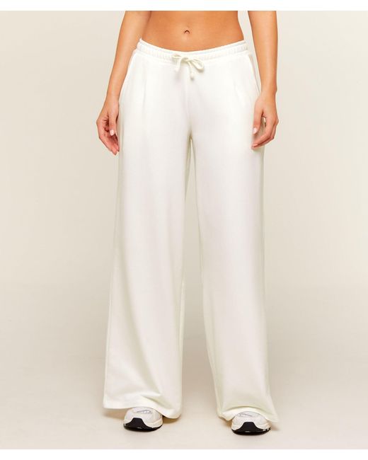 GYMSHARK White Lightweight Wide Leg Pants Regular