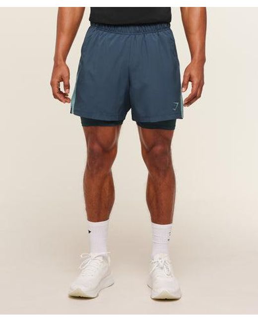 GYMSHARK Blue Sport 5" 2 for men