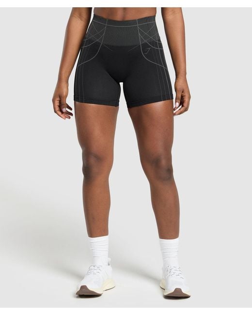 GYMSHARK Blue Apex Seamless Shorts