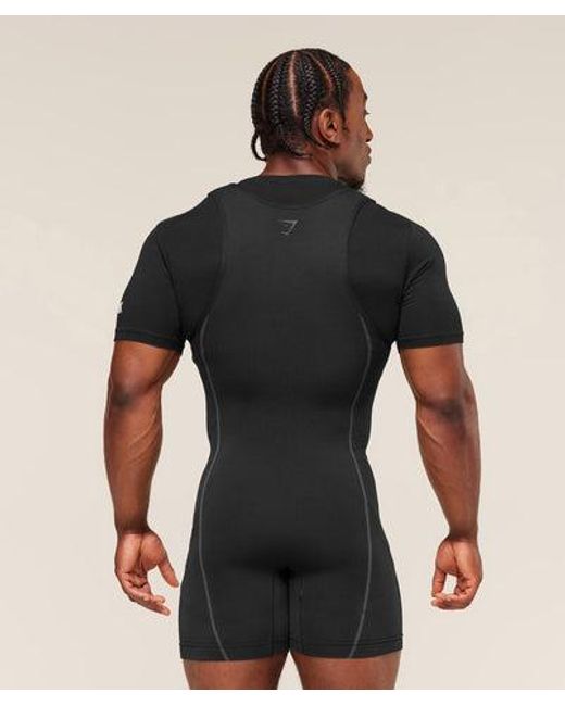GYMSHARK Black Seamless Singlet