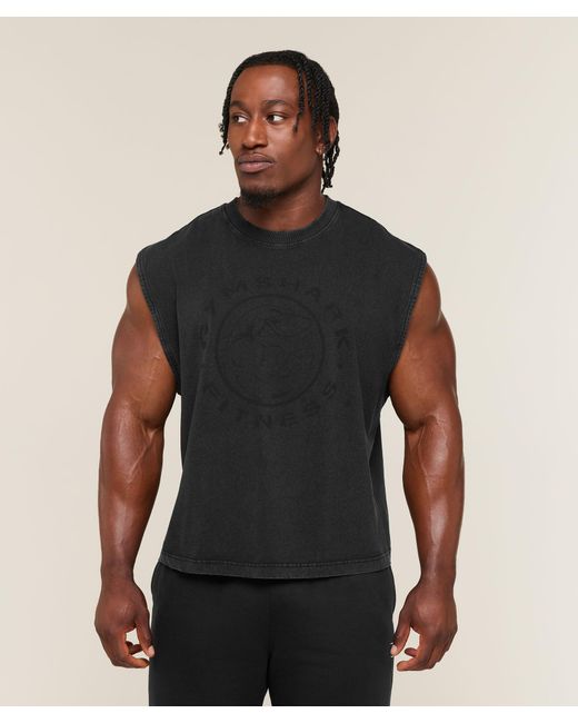 GYMSHARK Black Vintage Legacy Tank for men