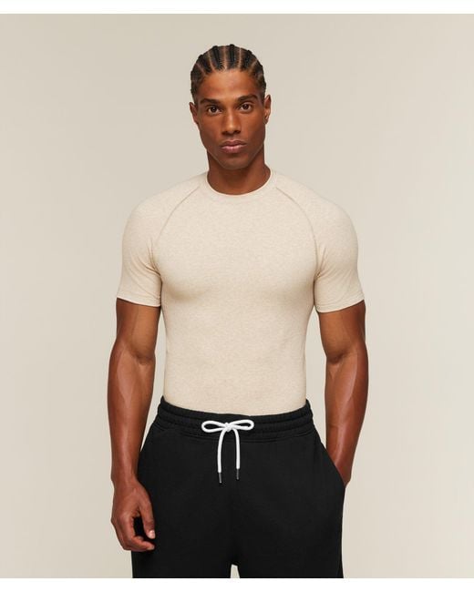 GYMSHARK Natural Cotton Seamless T-Shirt for men
