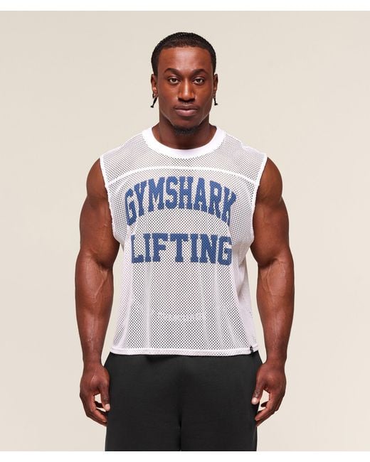 GYMSHARK Mesh Oversized Tank in Blue for Men Lyst UK