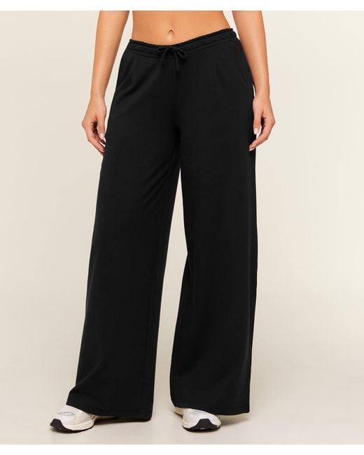 GYMSHARK Black Lightweight Wide Leg Pants Regular