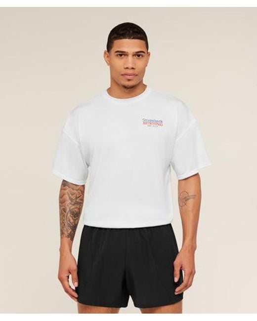 GYMSHARK White Run Club Graphic T-Shirt for men