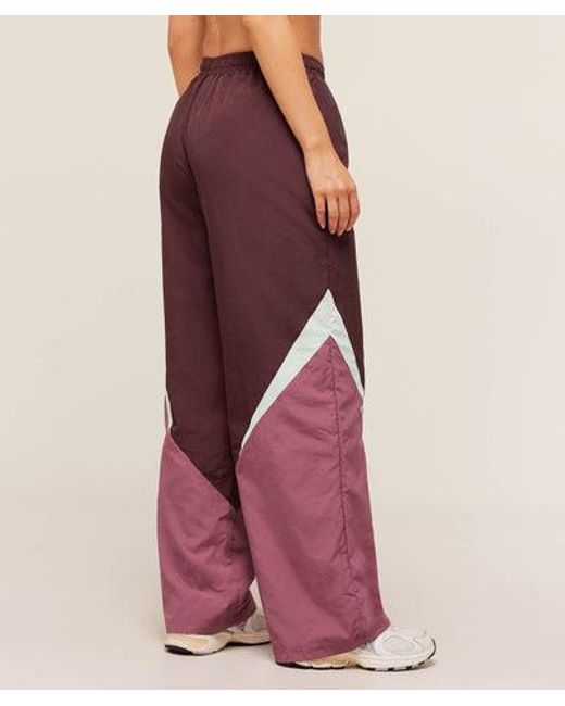 GYMSHARK Purple Contrast Track Pants