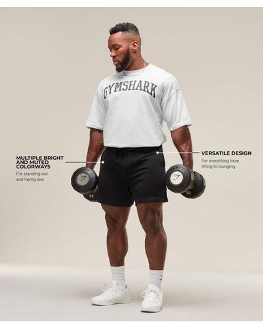 GYMSHARK Black Power 5" Shorts for men