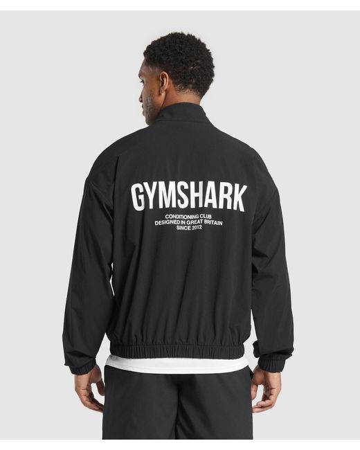 GYMSHARK Black Conditioning Club Track Jacket for men