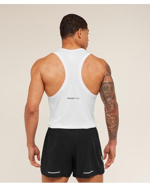 GYMSHARK White Seamless Running Tank for men