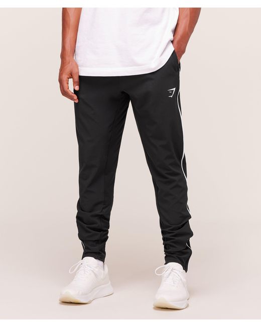 GYMSHARK Black Arrival Woven Block Joggers for men